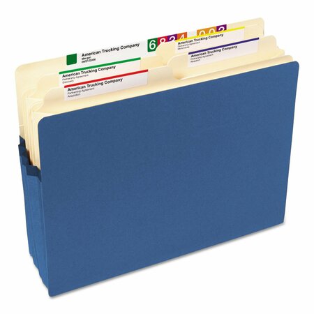 Smead Pocket File, 3-1/2" Expansion, Blue 73225